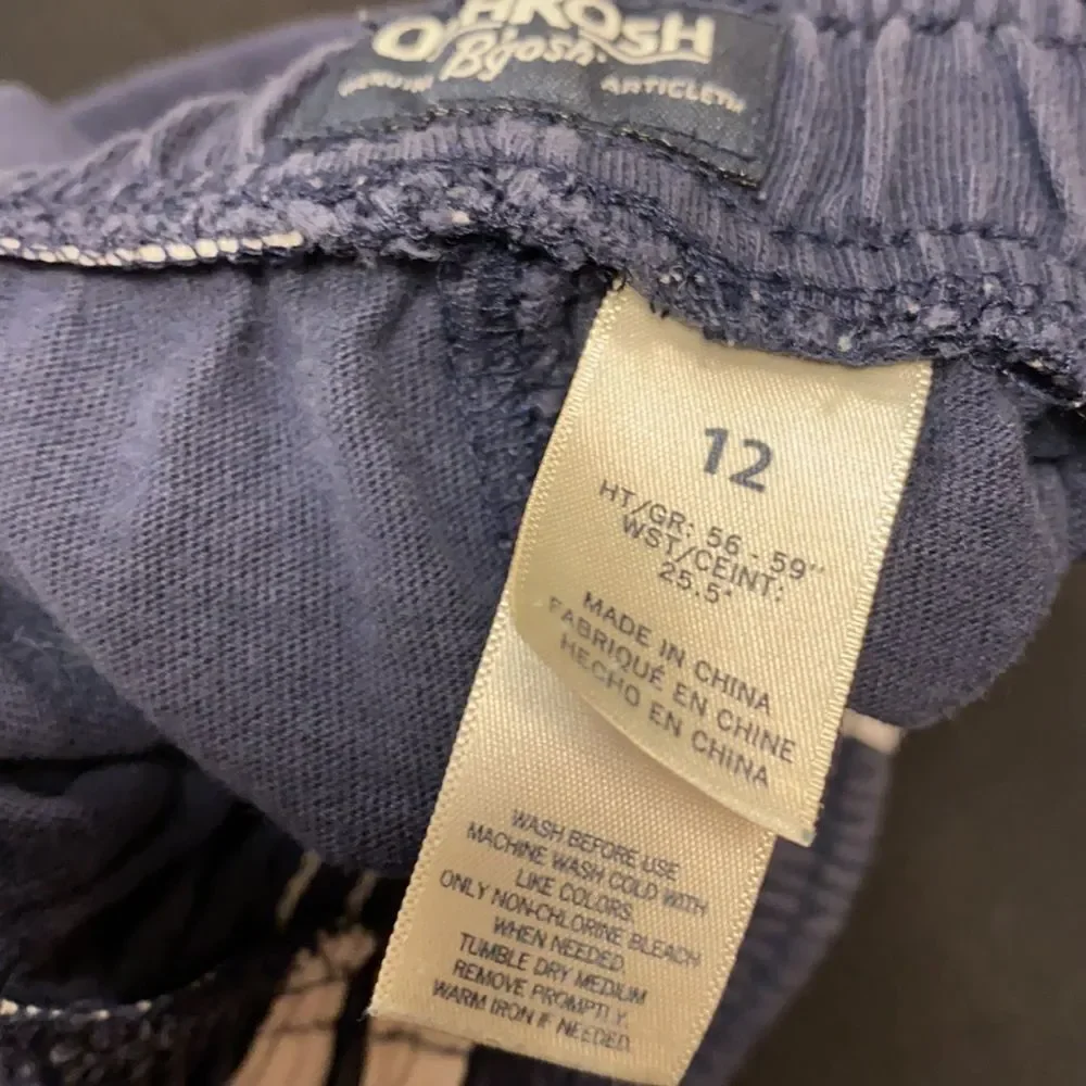OshKosh BGosh Navy Blue Stripped Gym Shorts sz.12
